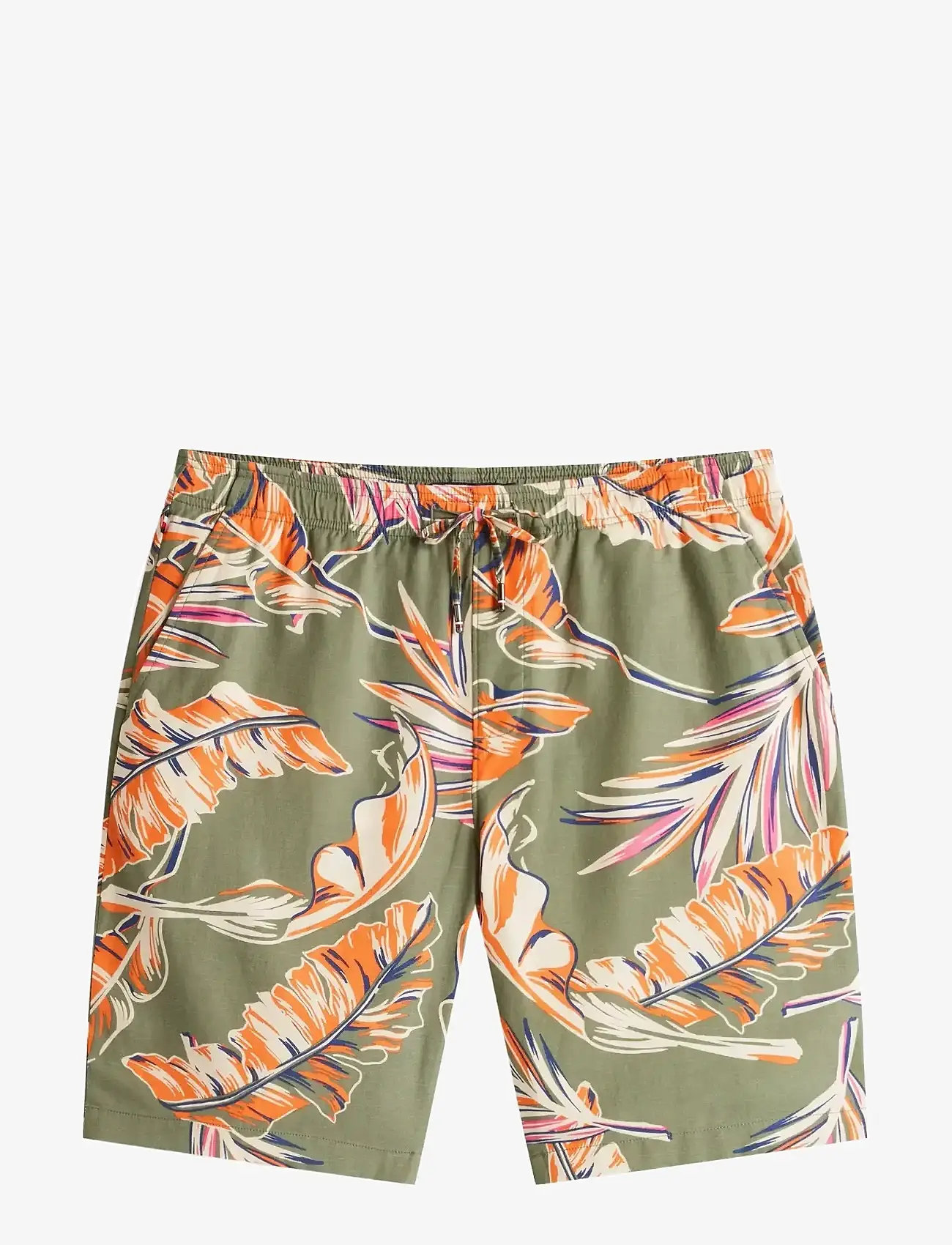 Tommy Hilfiger - MERCER 7IN CO LY BANANA LF SHORT - casual shorts - battle green allover - 1