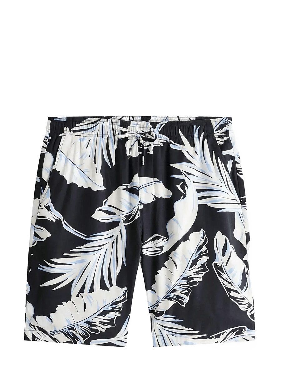 Tommy Hilfiger - MERCER 7IN CO LY BANANA LF SHORT - rennot shortsit - black allover - 1
