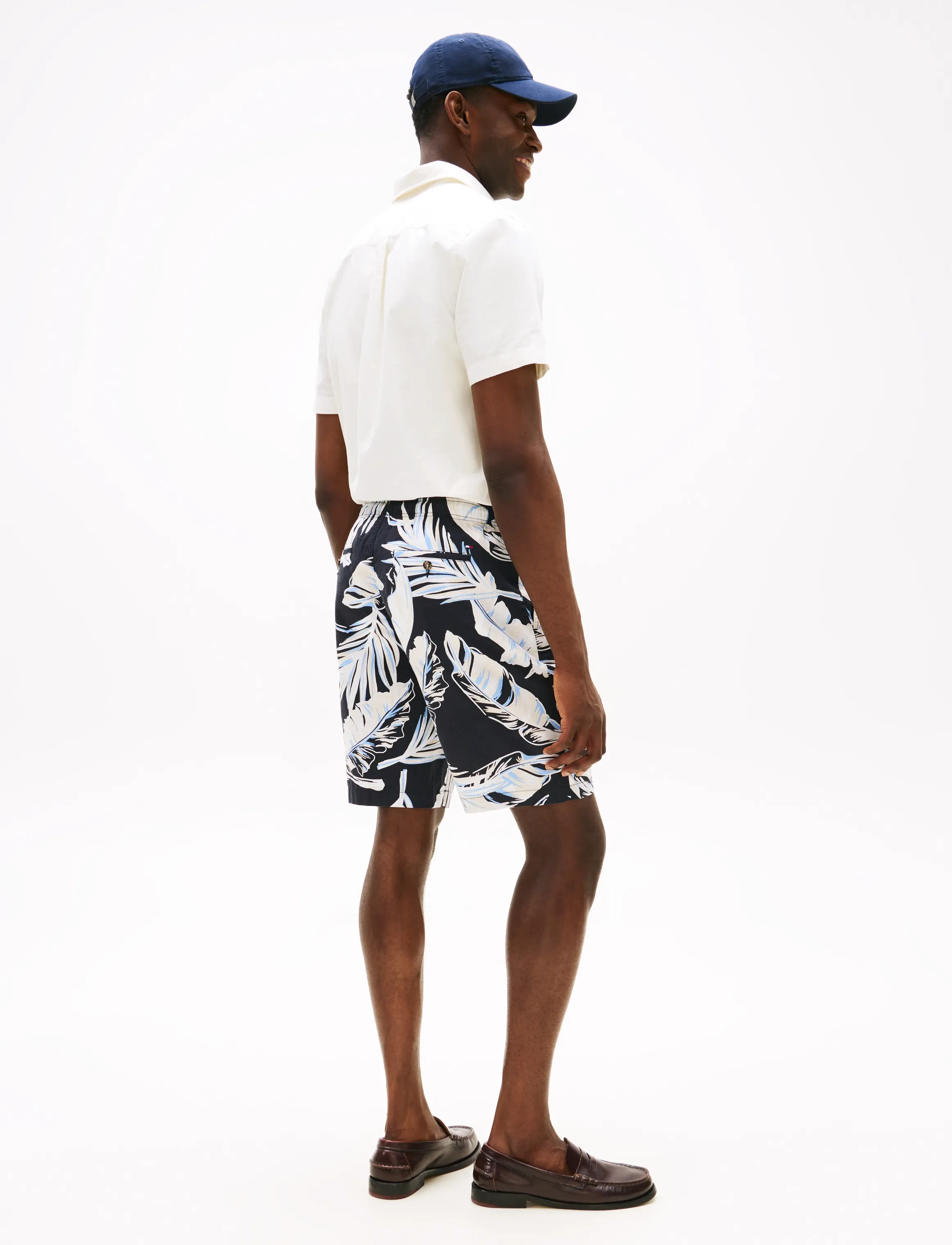 Tommy Hilfiger - MERCER 7IN CO LY BANANA LF SHORT - rennot shortsit - black allover - 2