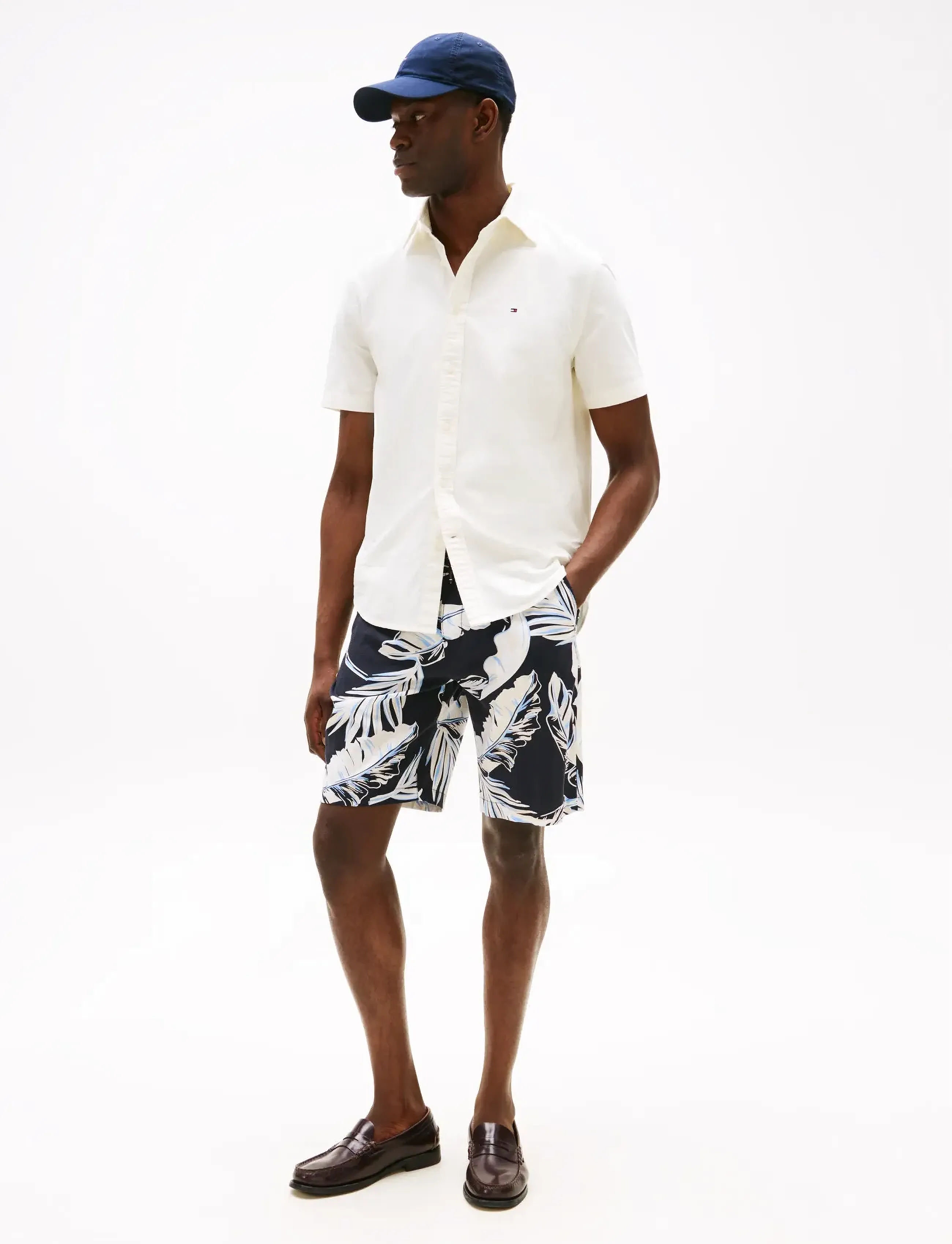 Tommy Hilfiger - MERCER 7IN CO LY BANANA LF SHORT - rennot shortsit - black allover - 3