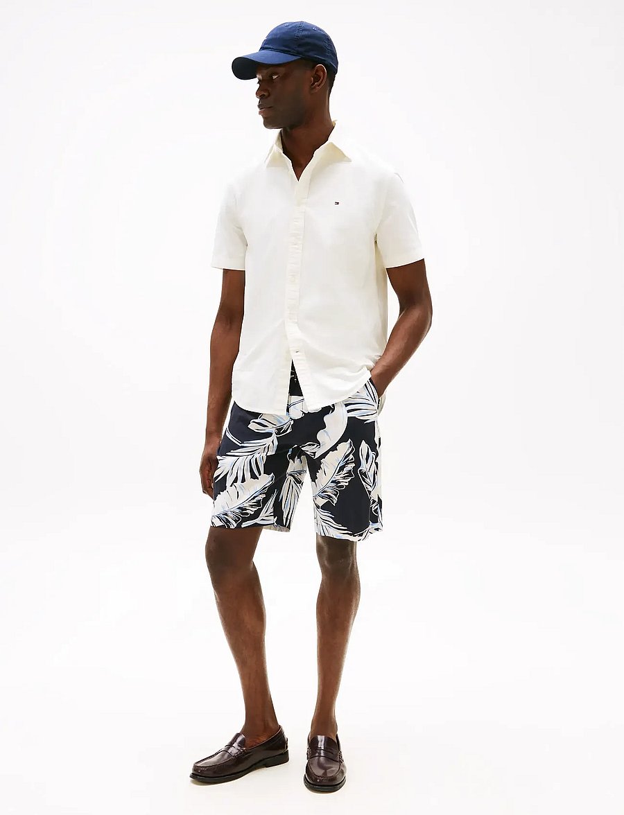 Tommy Hilfiger - MERCER 7IN CO LY BANANA LF SHORT - rennot shortsit - black allover - 3