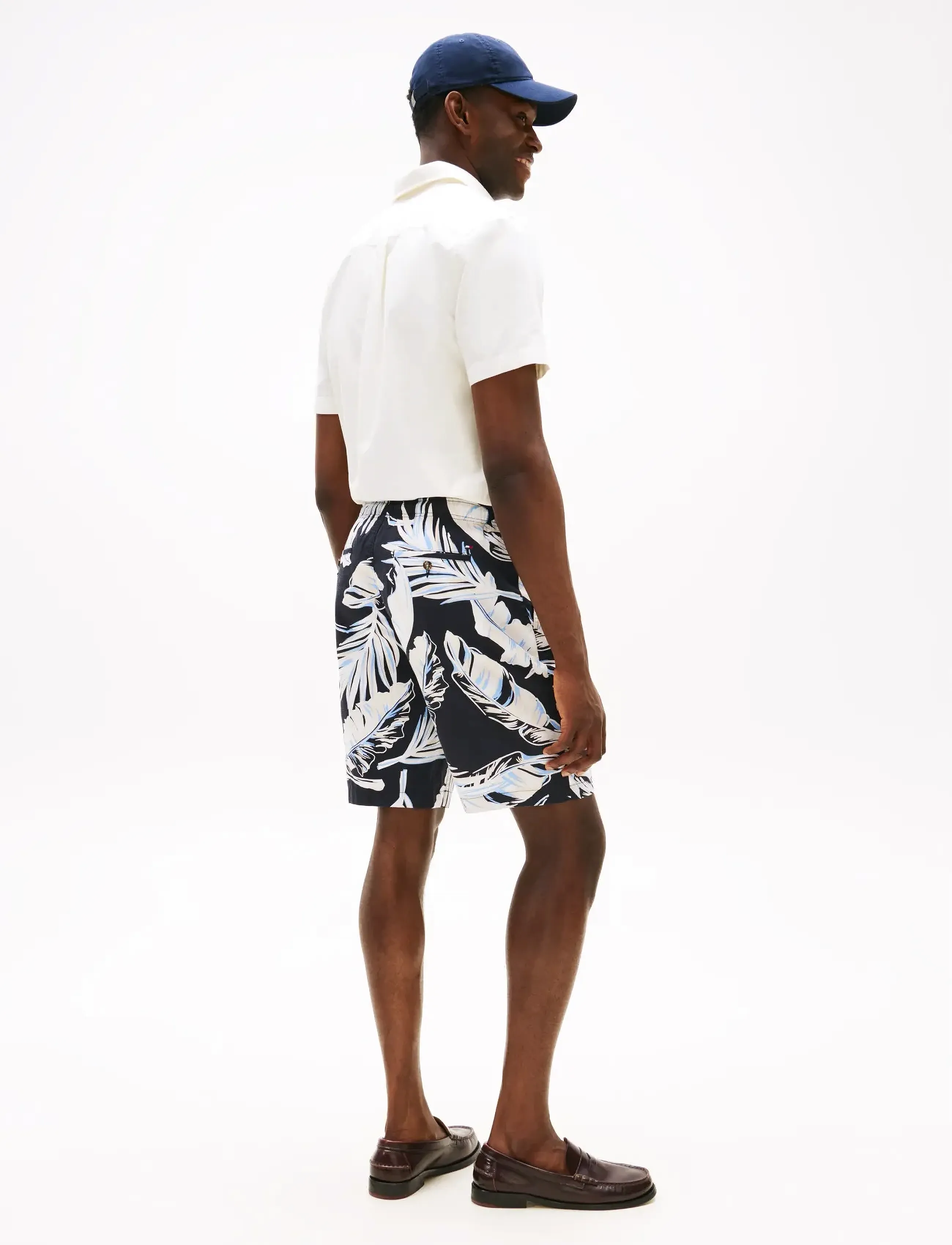 Tommy Hilfiger - MERCER 7IN CO LY BANANA LF SHORT - rennot shortsit - black allover - 4