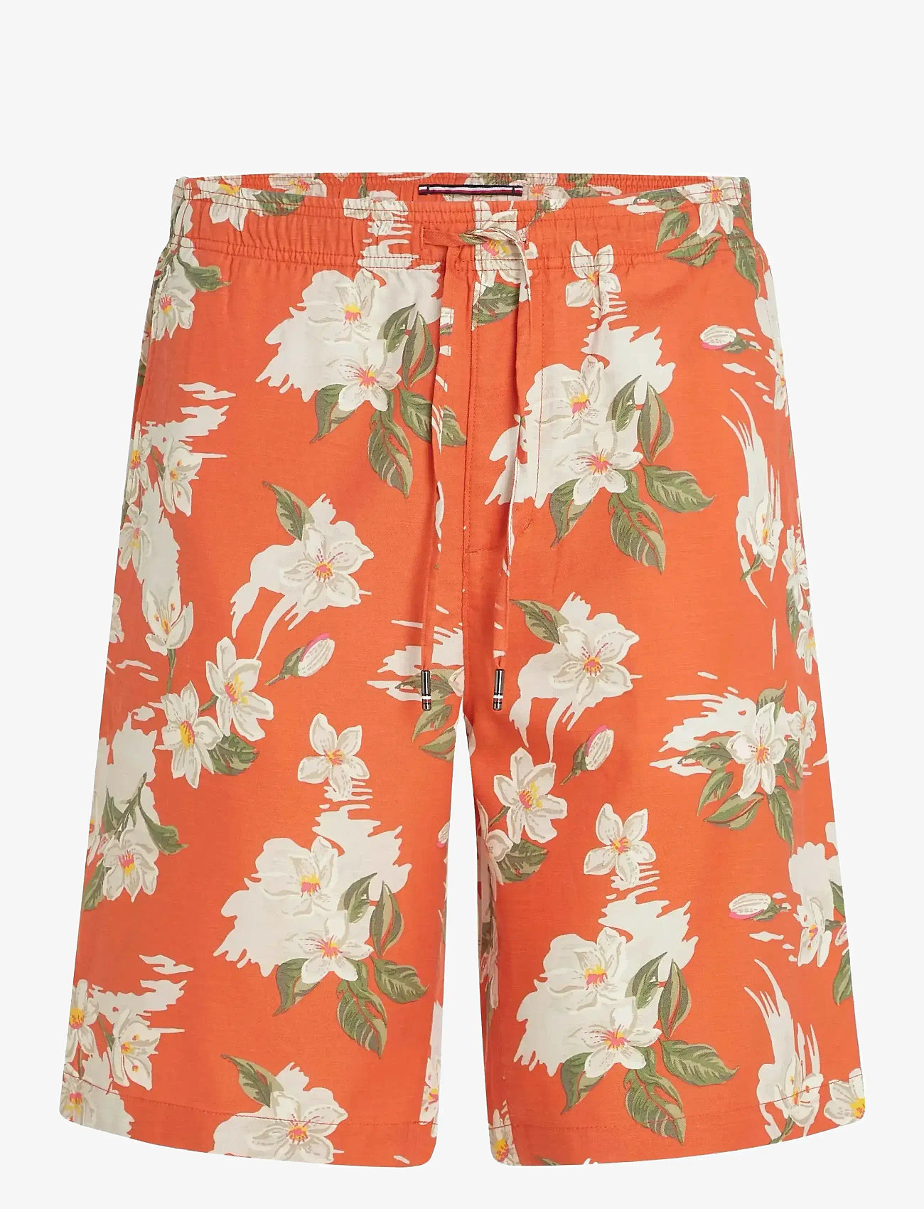 Tommy Hilfiger - MERCER 7IN WASH CO LY FLRL SHORT - casual shorts - brilliant orange / allover - 1