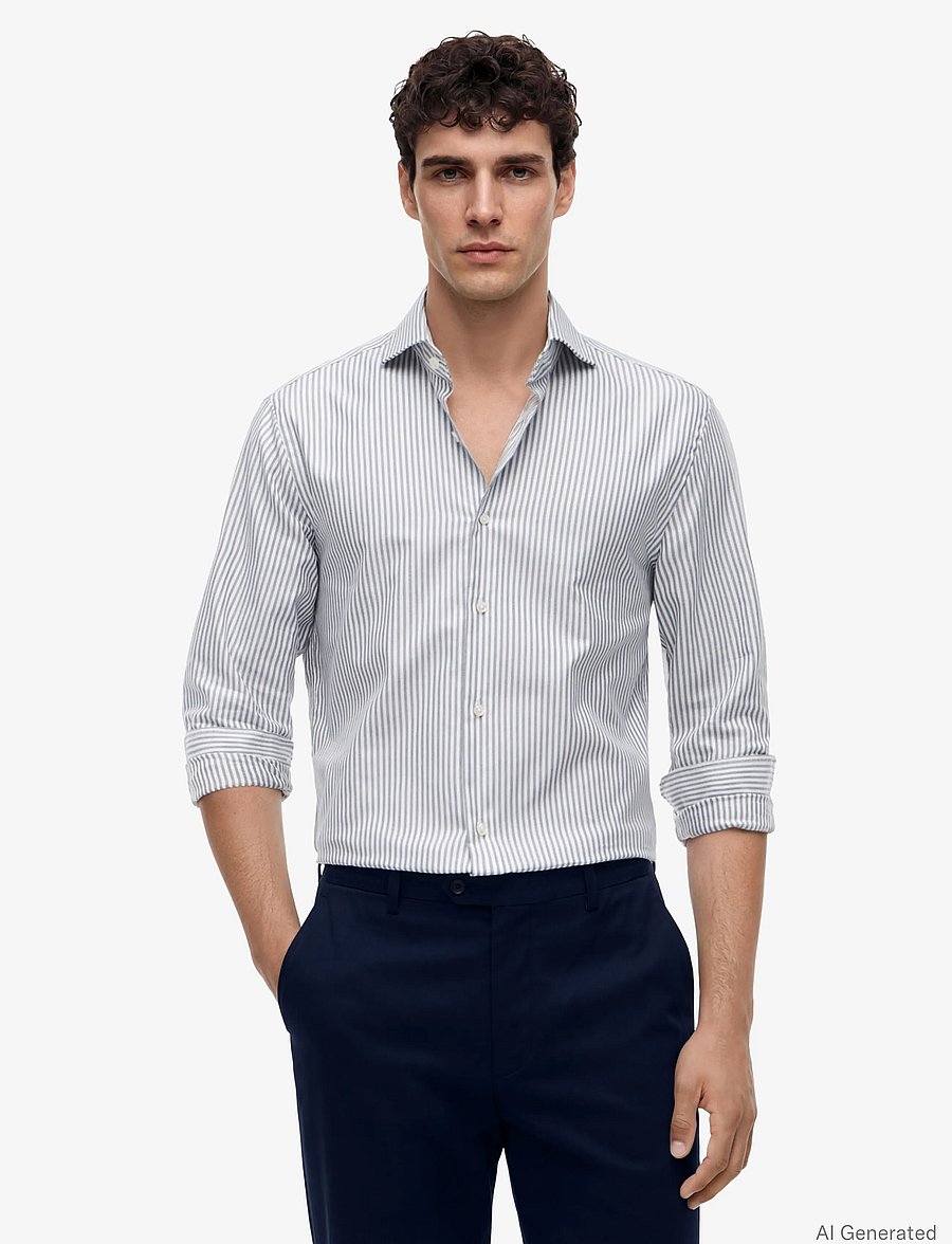 Tommy Hilfiger - DC ROYAL OXFORD ITHACA SHIRT - freizeithemden - carbon navy white - 0