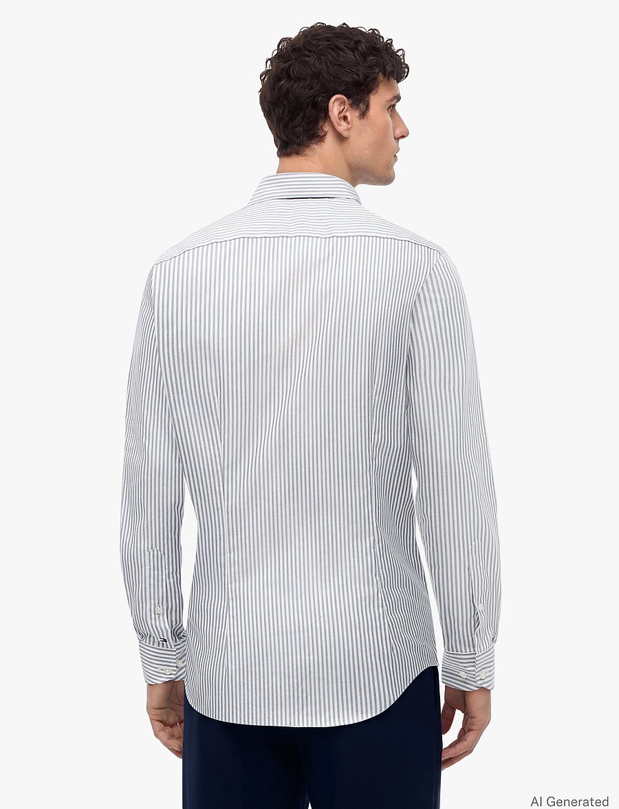 Tommy Hilfiger - DC ROYAL OXFORD ITHACA SHIRT - freizeithemden - carbon navy white - 2