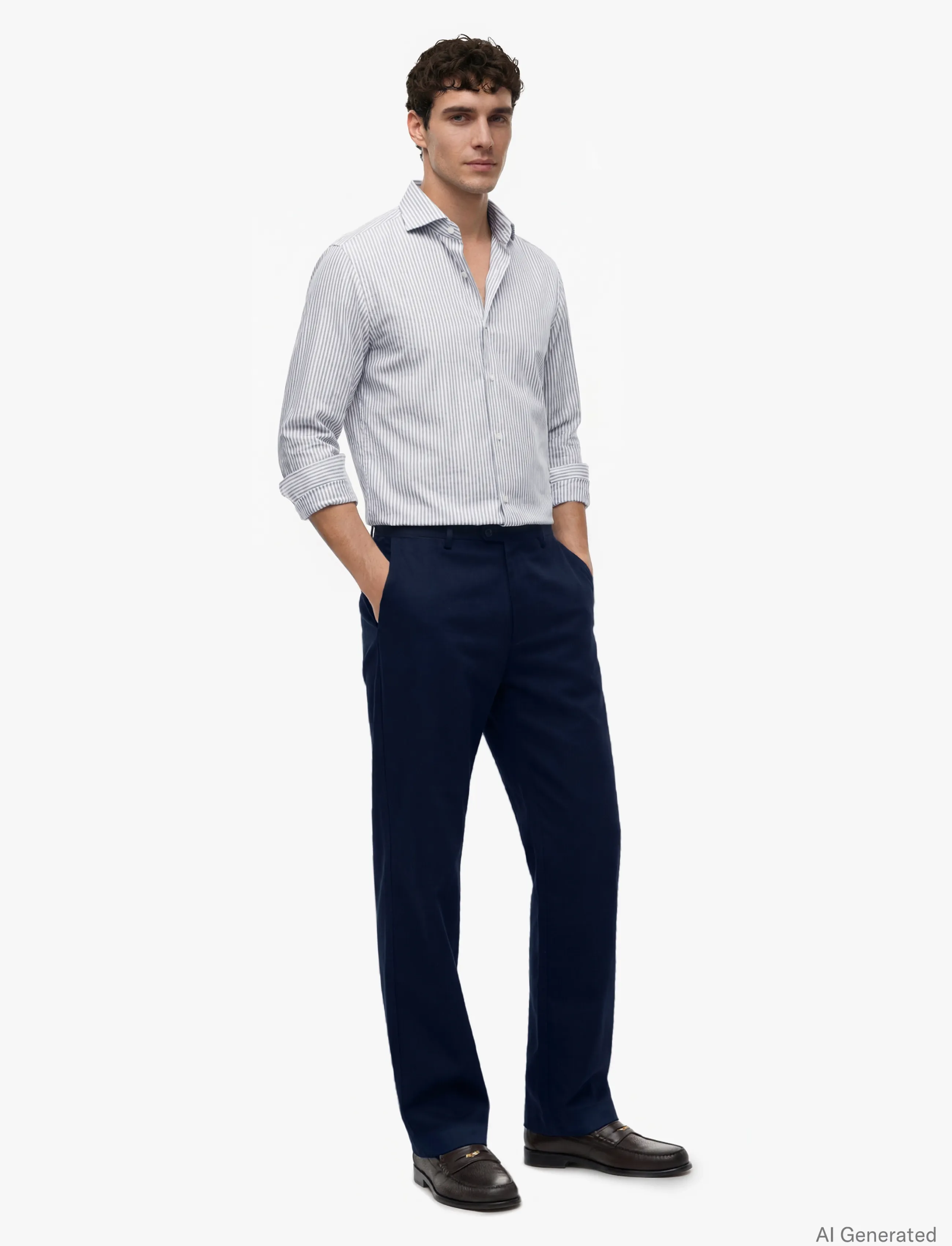 Tommy Hilfiger - DC ROYAL OXFORD ITHACA SHIRT - casual skjorter - carbon navy white - 4