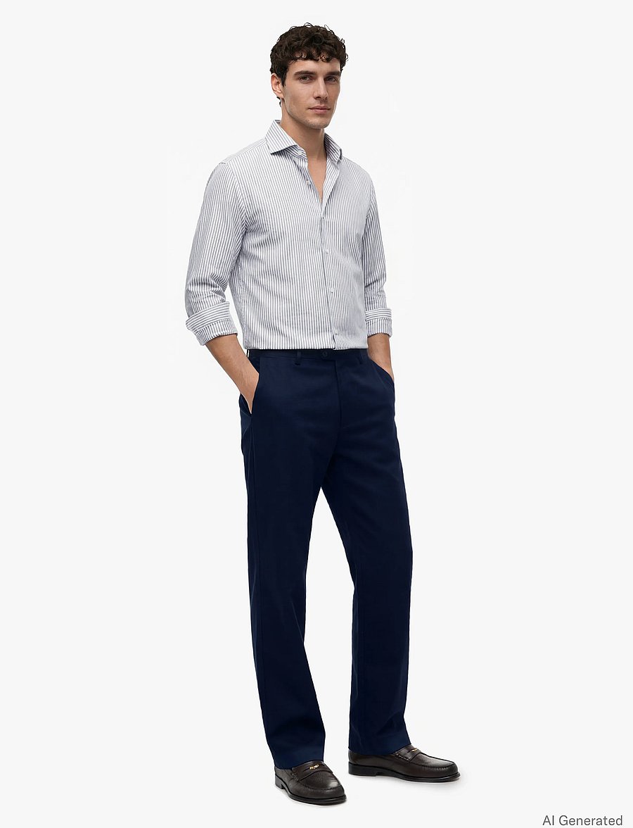 Tommy Hilfiger - DC ROYAL OXFORD ITHACA SHIRT - freizeithemden - carbon navy white - 4