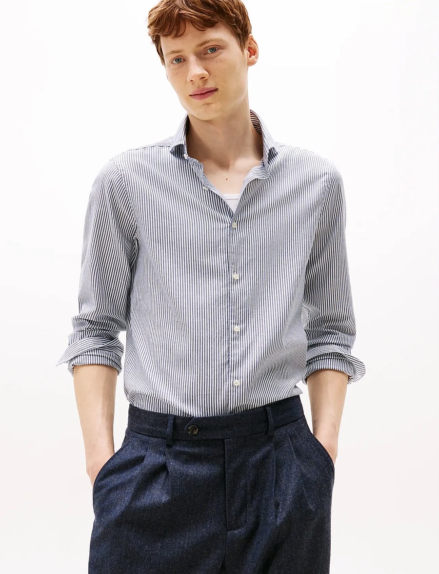 Tommy Hilfiger - DC ROYAL OXFORD ITHACA SHIRT - casual shirts - preppy navy white - 0