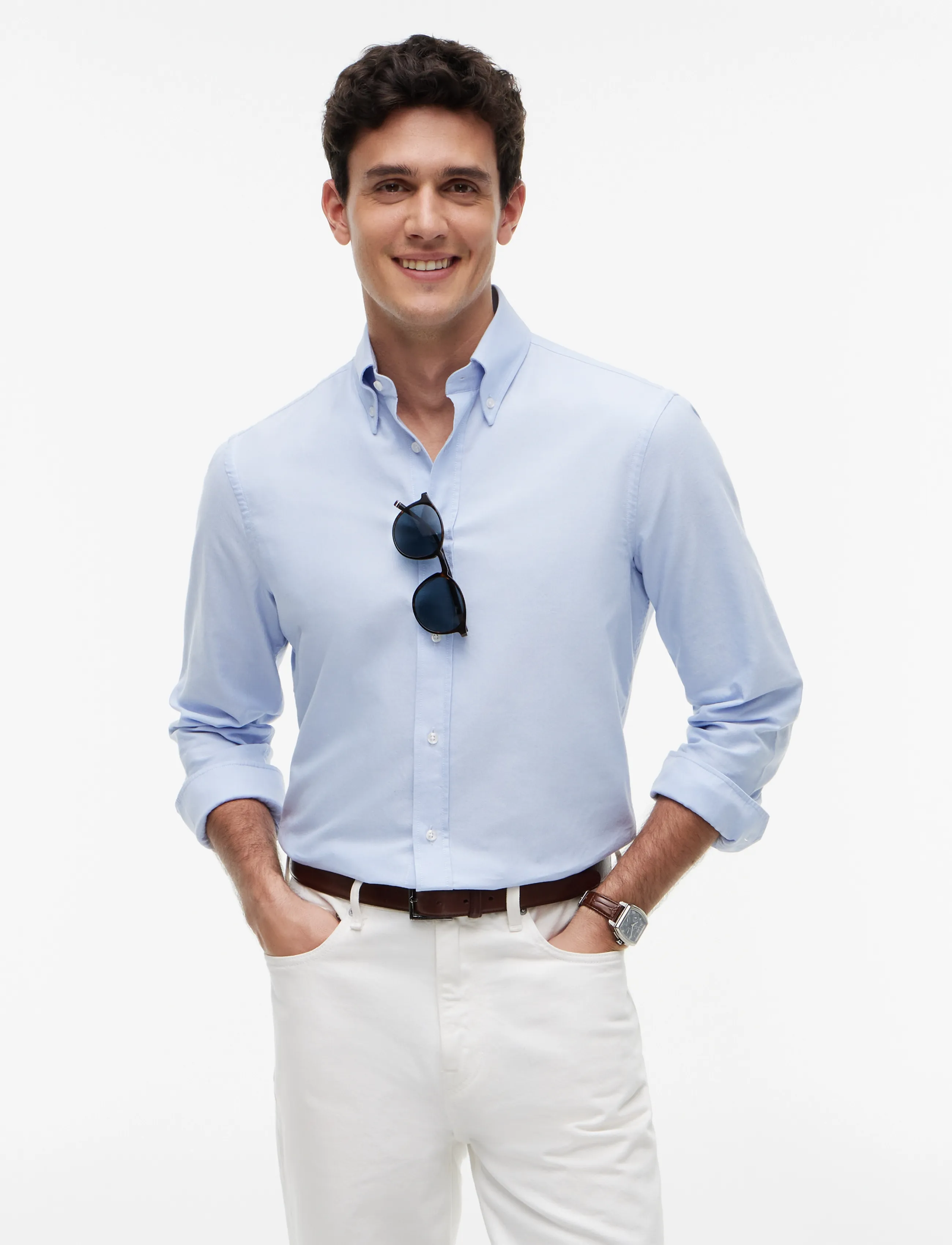 Tommy Hilfiger NY BUTTON DOWN OXFORD SHIRT - Oxford shirts - SWEET BLUE WHITE / blue