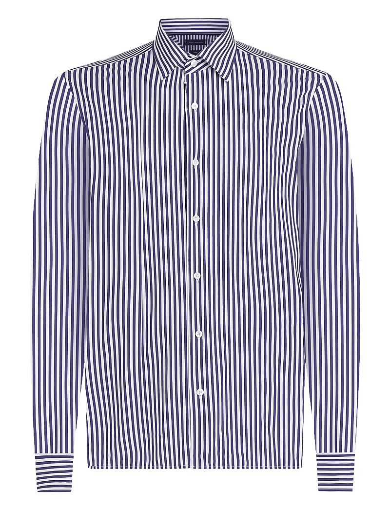 Tommy Hilfiger - DC PERFORMANCE KNTD STP SHIRT - basic skjortor - carbon navy white - 0