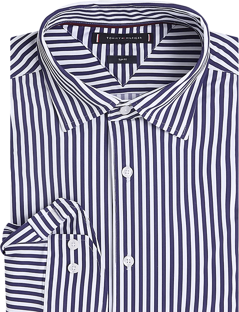 Tommy Hilfiger - DC PERFORMANCE KNTD STP SHIRT - basic skjortor - carbon navy white - 2