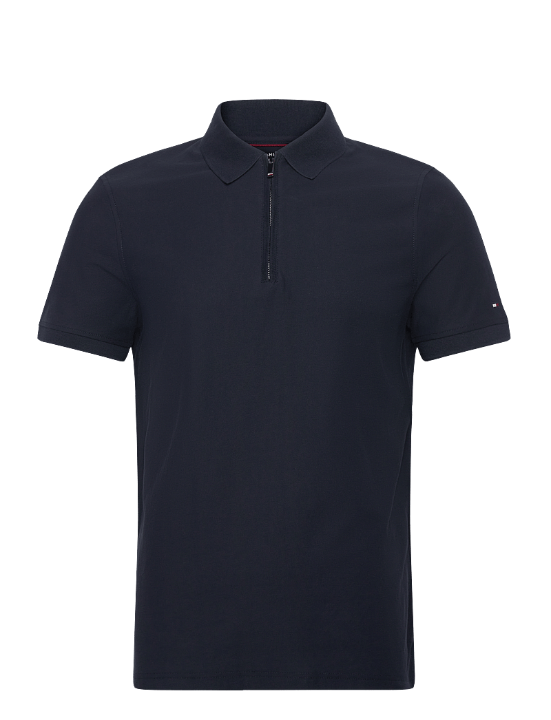 Tommy Hilfiger - DC PERFORMANCE ZIP POLO - kortærmede poloer - desert sky - 1