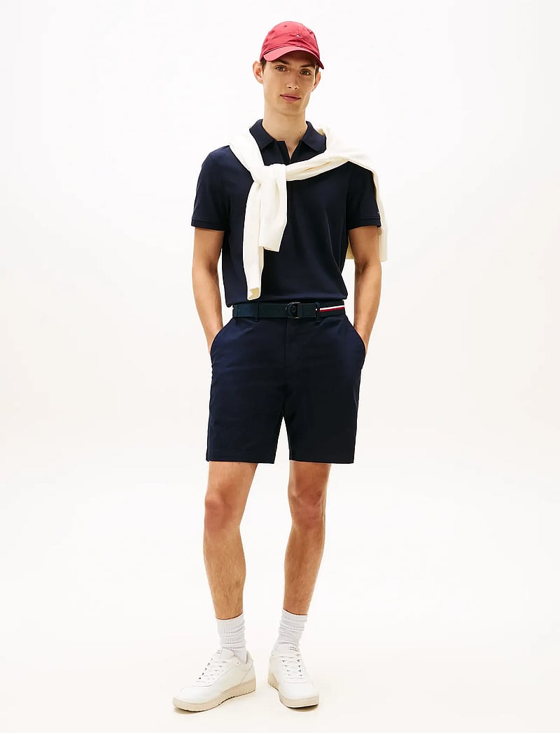 Tommy Hilfiger - DC PERFORMANCE ZIP POLO - kortærmede poloer - desert sky - 4