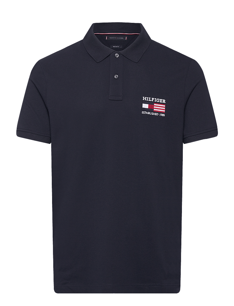 Tommy Hilfiger - HILFIGER FLAG REG POLO - kortärmade pikéer - desert sky - 1