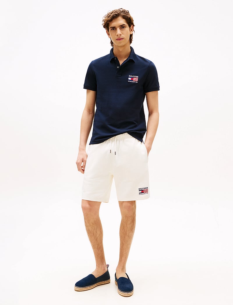 Tommy Hilfiger - HILFIGER FLAG REG POLO - kortärmade pikéer - desert sky - 3