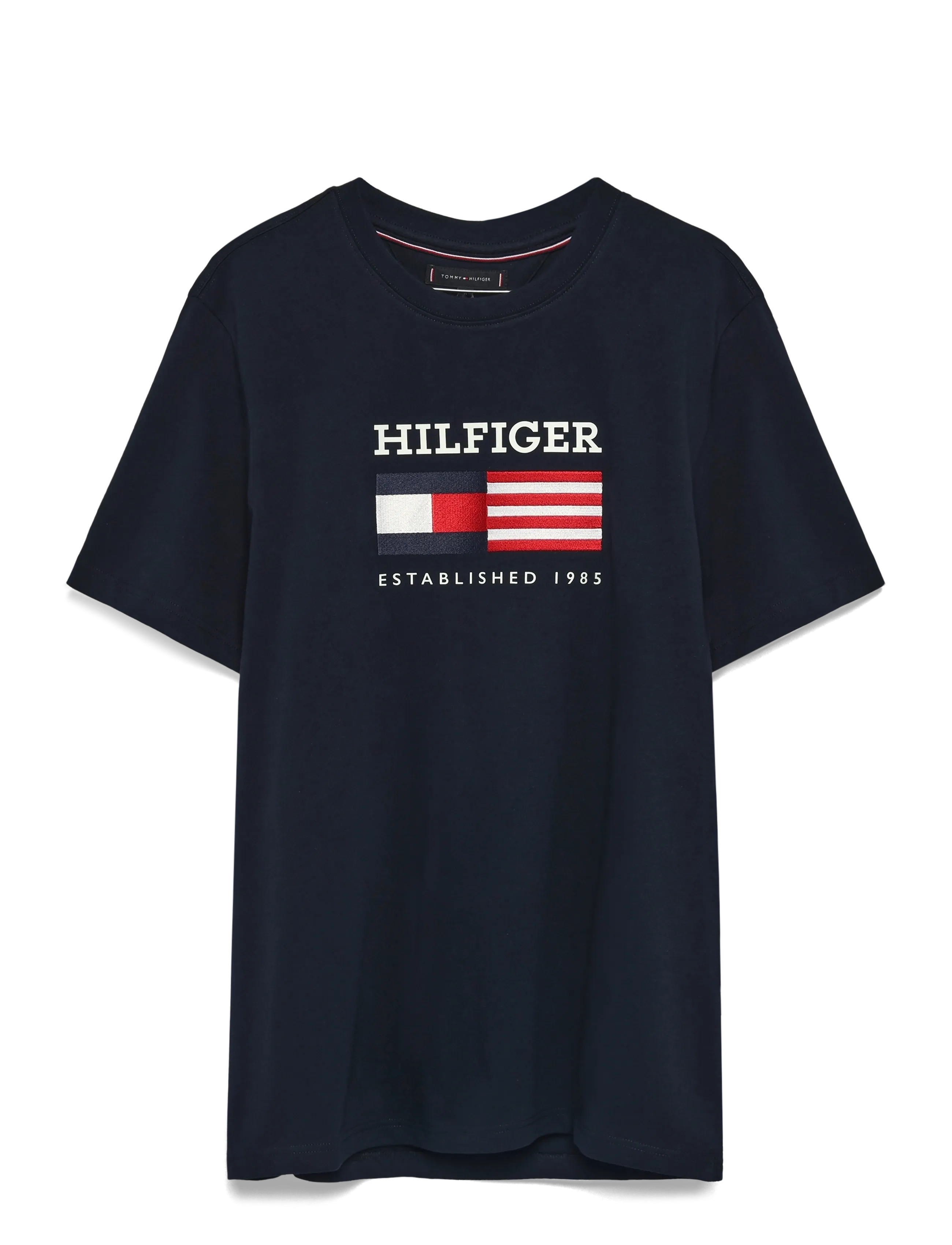 Tommy Hilfiger AMERICANA MONOTYPE FLAG BOX TEE - Kläder - DESERT SKY / navy