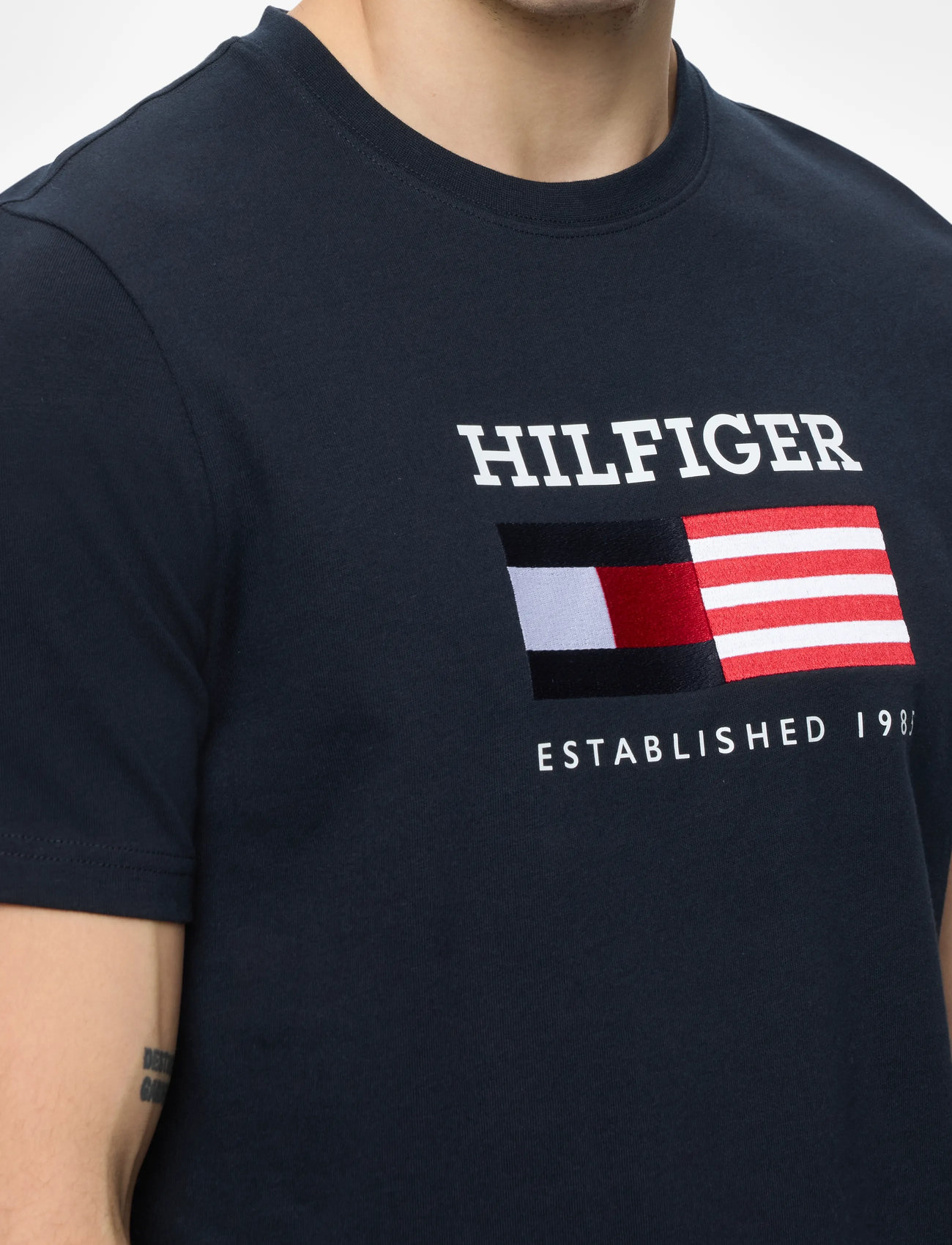 Tommy Hilfiger - AMERICANA MONOTYPE FLAG BOX TEE - desert sky - 5