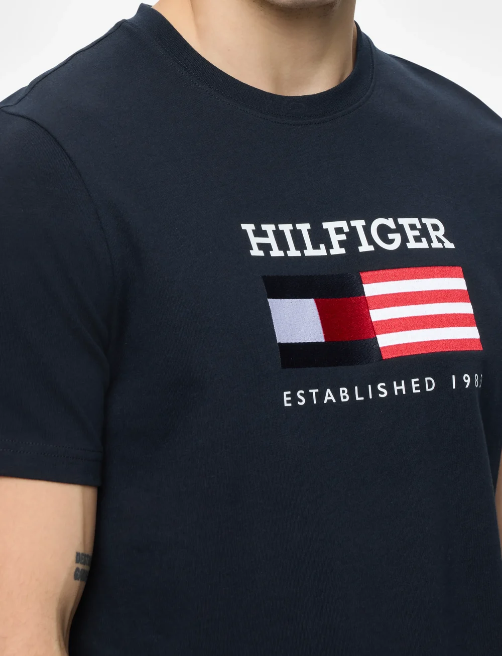 Tommy Hilfiger - AMERICANA MONOTYPE FLAG BOX TEE - kurzärmelig - desert sky - 5
