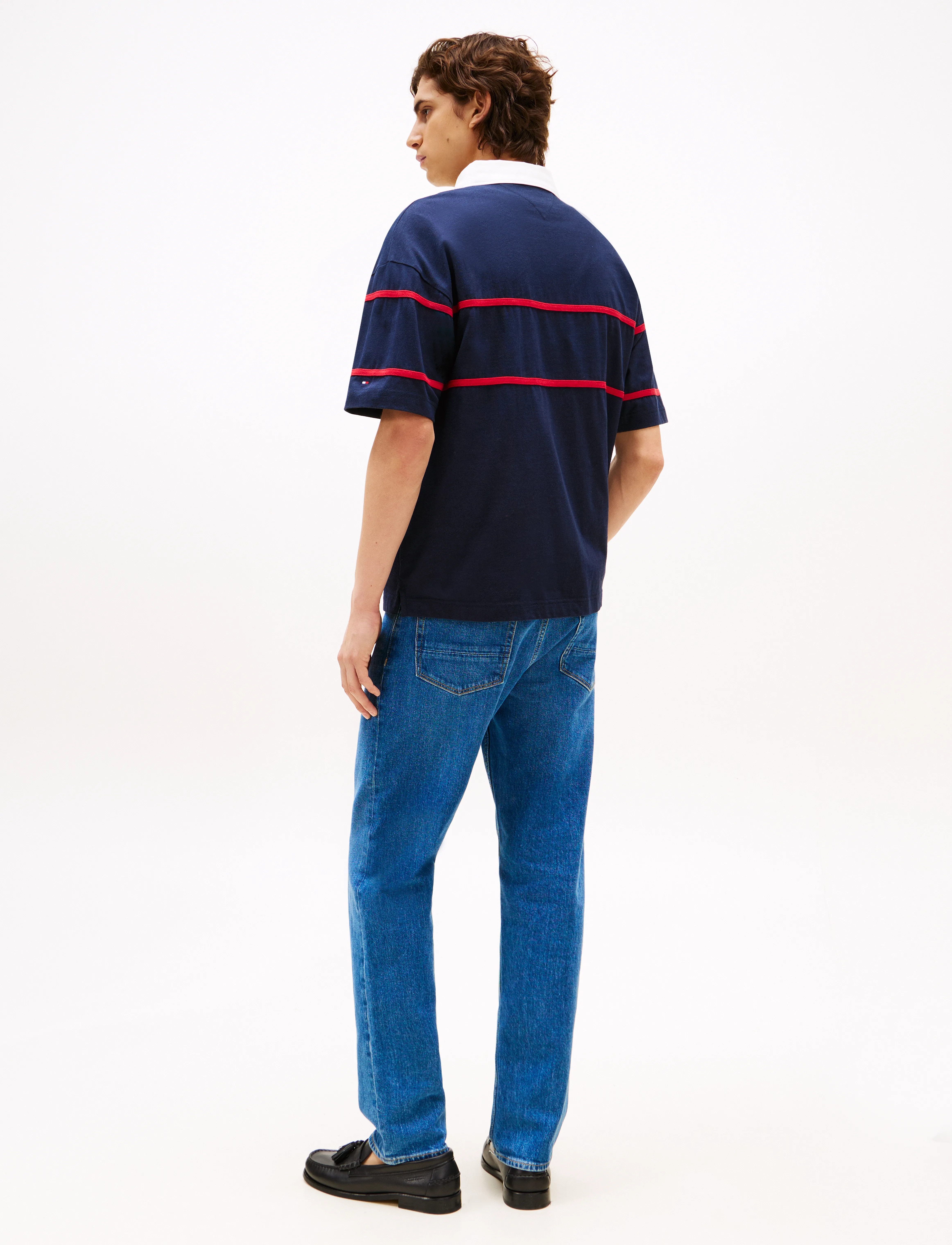 Tommy Hilfiger - AMERICANA COLOURBLOCK SS RUGBY - lyhythihaiset - desert sky - 3