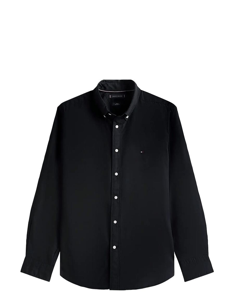 Tommy Hilfiger - CORE FLEX POPLIN SOLID RF SHIRT - freizeithemden - black - 1