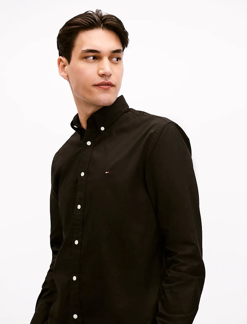 Tommy Hilfiger - CORE FLEX POPLIN SOLID RF SHIRT - basic skjorter - black - 3