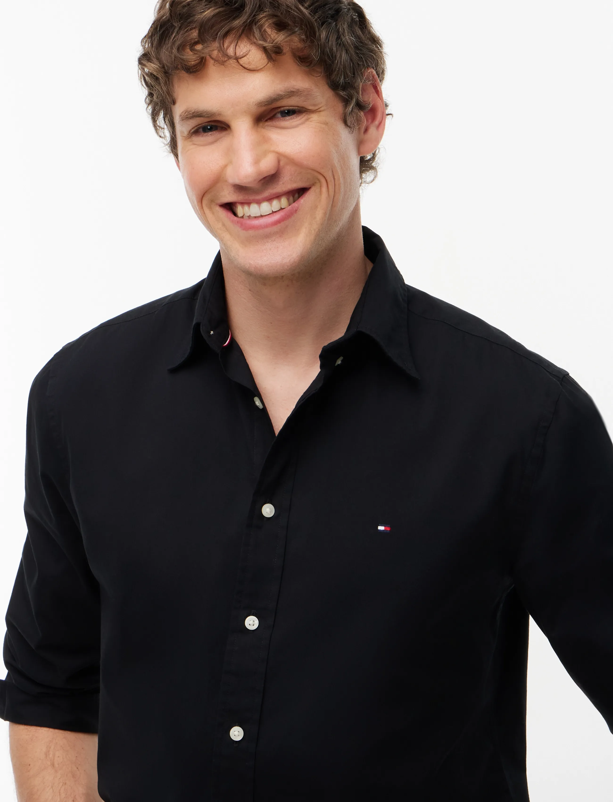 Tommy Hilfiger - CORE FLEX POPLIN SOLID RF SHIRT - freizeithemden - black - 4
