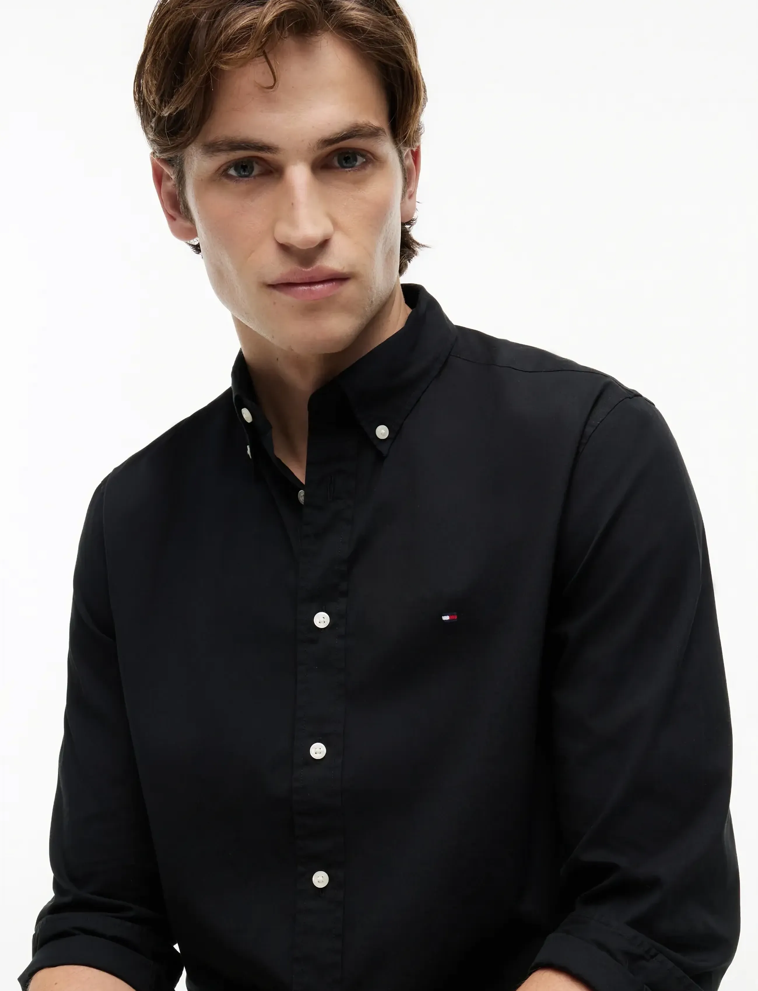 Tommy Hilfiger - CORE FLEX POPLIN SOLID RF SHIRT - casual shirts - black - 4