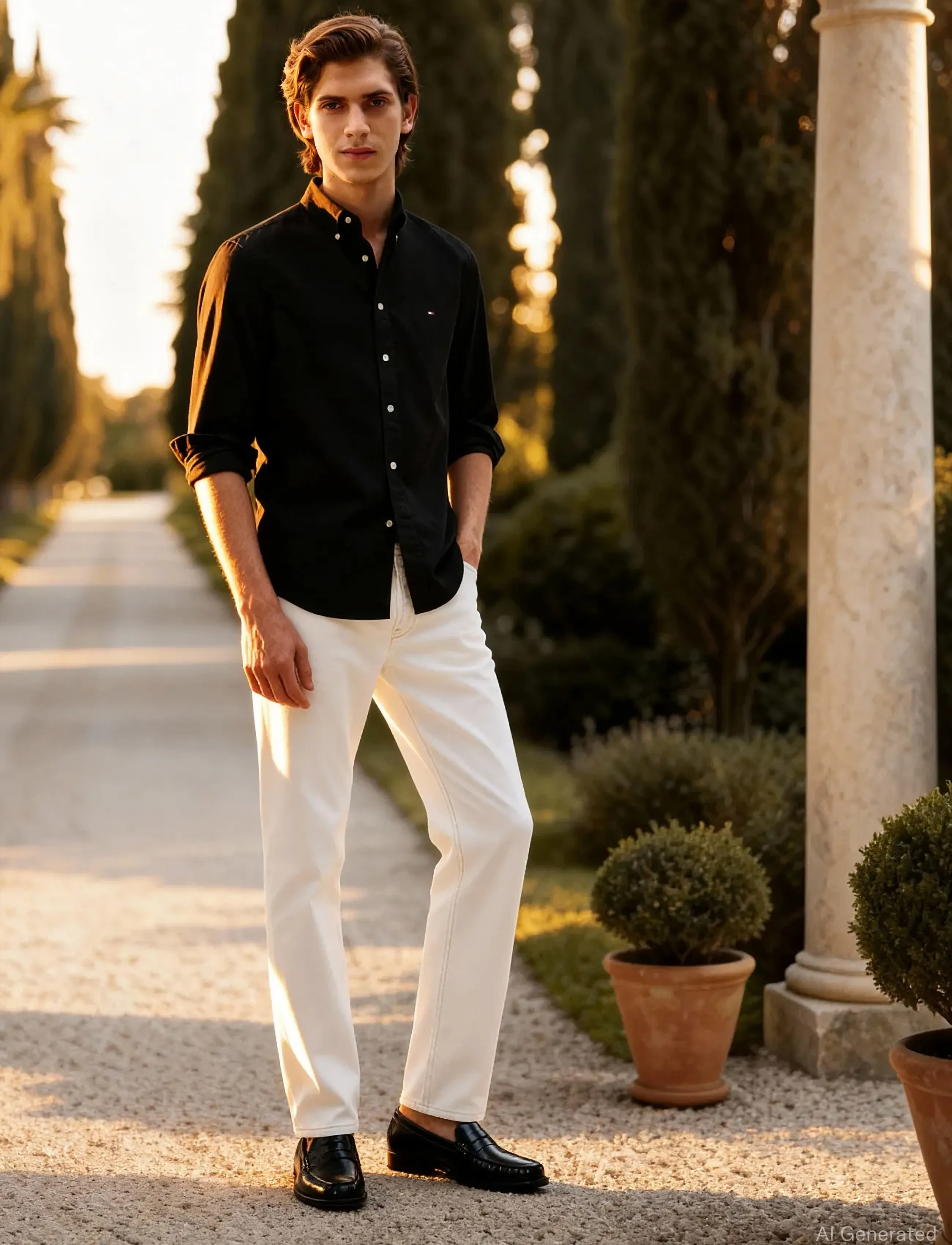 TOMMY HILFIGER Core Flex Poplin Solid Rf Shirt casual skjortor herr – bild 7