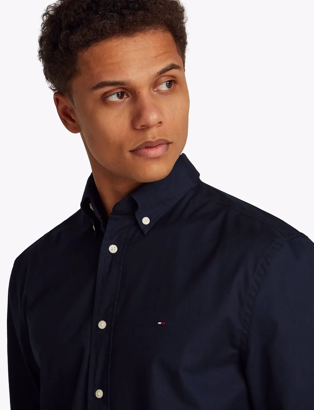 Tommy Hilfiger - CORE FLEX POPLIN SOLID RF SHIRT - casual skjortor - desert sky - 0