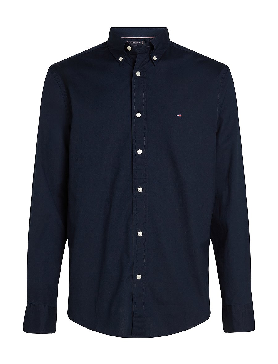 Tommy Hilfiger - CORE FLEX POPLIN SOLID RF SHIRT - vabaajasärgid - navy blue - 1