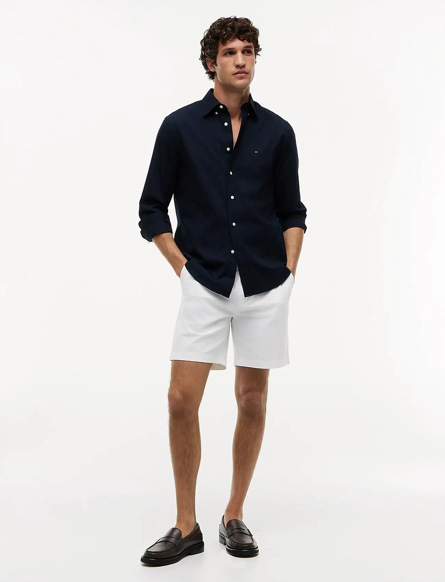 Tommy Hilfiger - CORE FLEX POPLIN SOLID RF SHIRT - vabaajasärgid - navy blue - 5