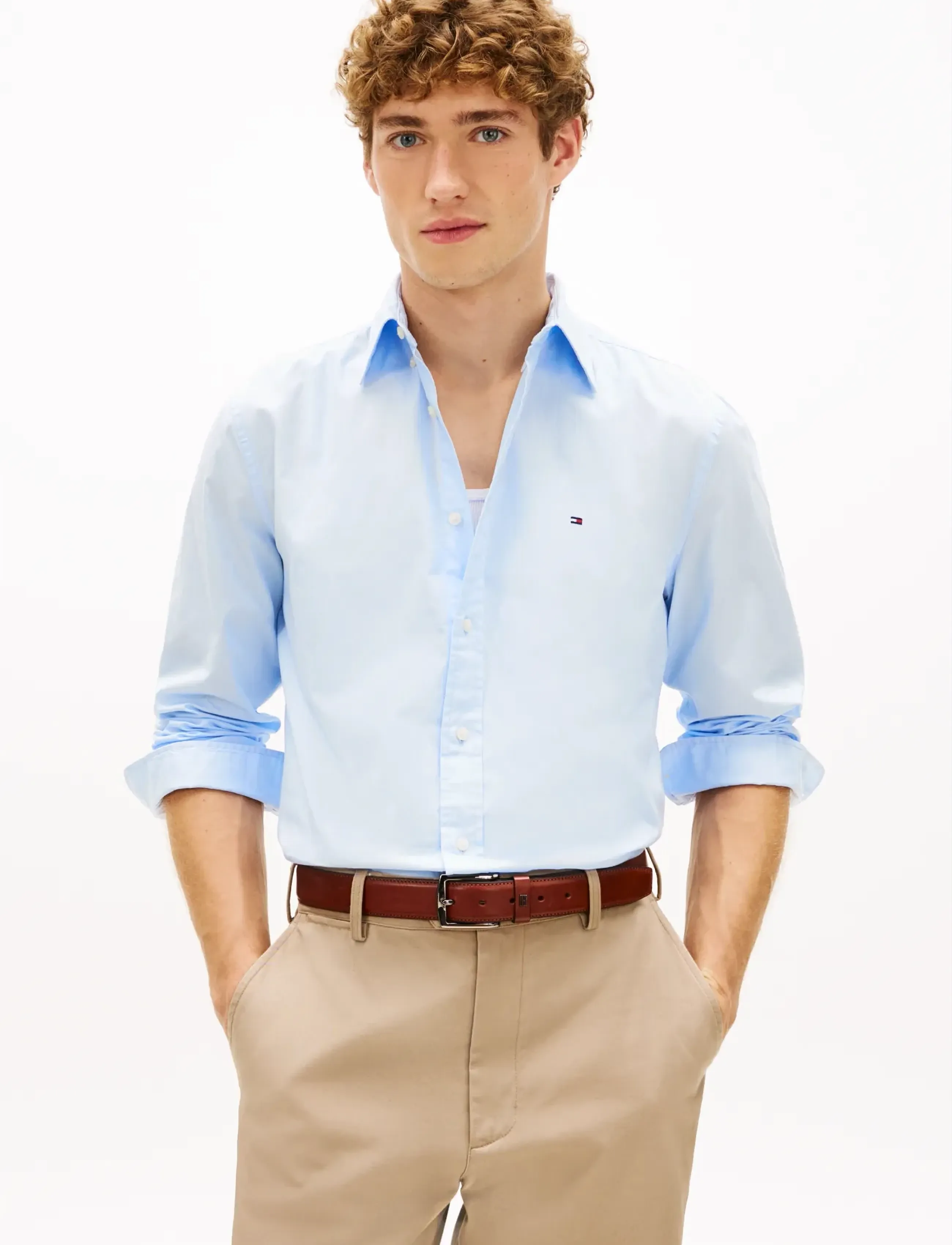 TOMMY HILFIGER Core Flex Poplin Solid Rf Shirt casual skjortor herr – bild 6