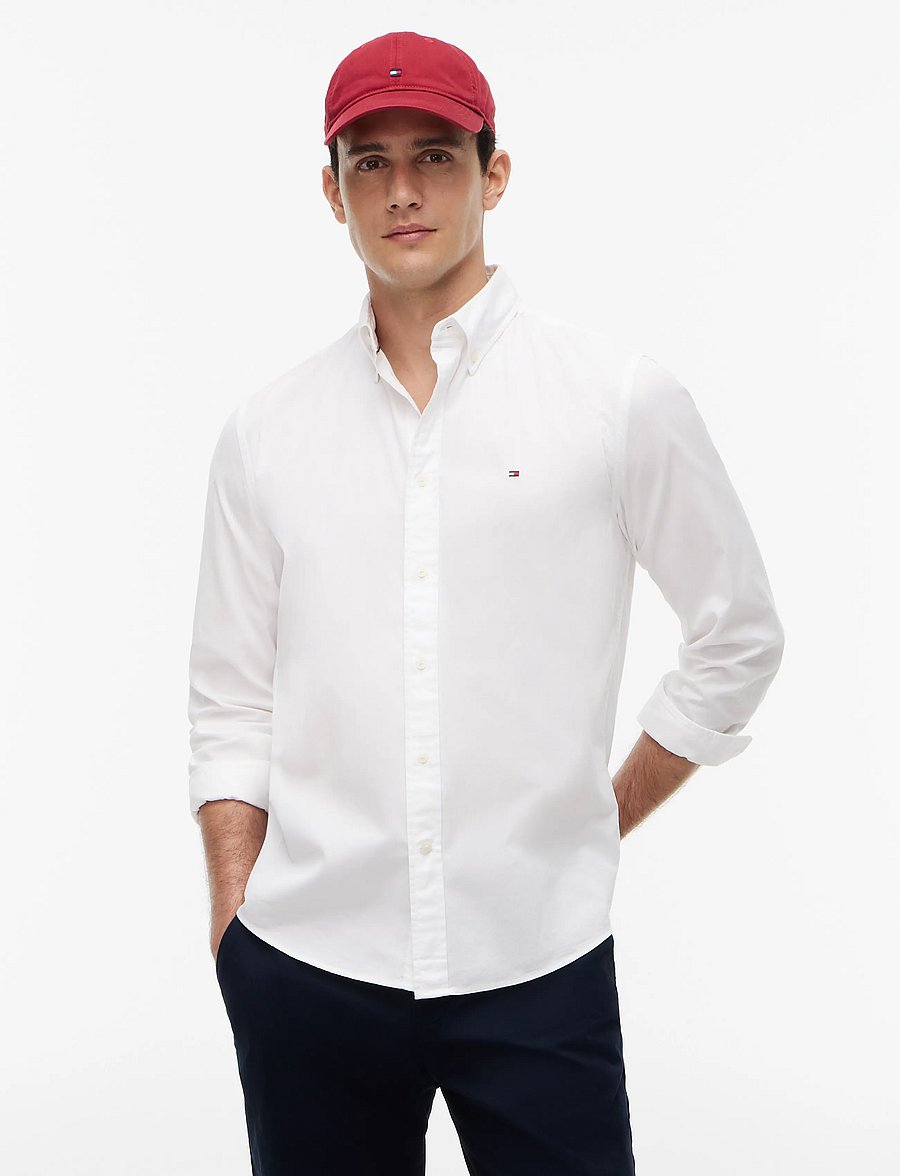 Tommy Hilfiger - CORE FLEX POPLIN SOLID RF SHIRT - freizeithemden - white - 0