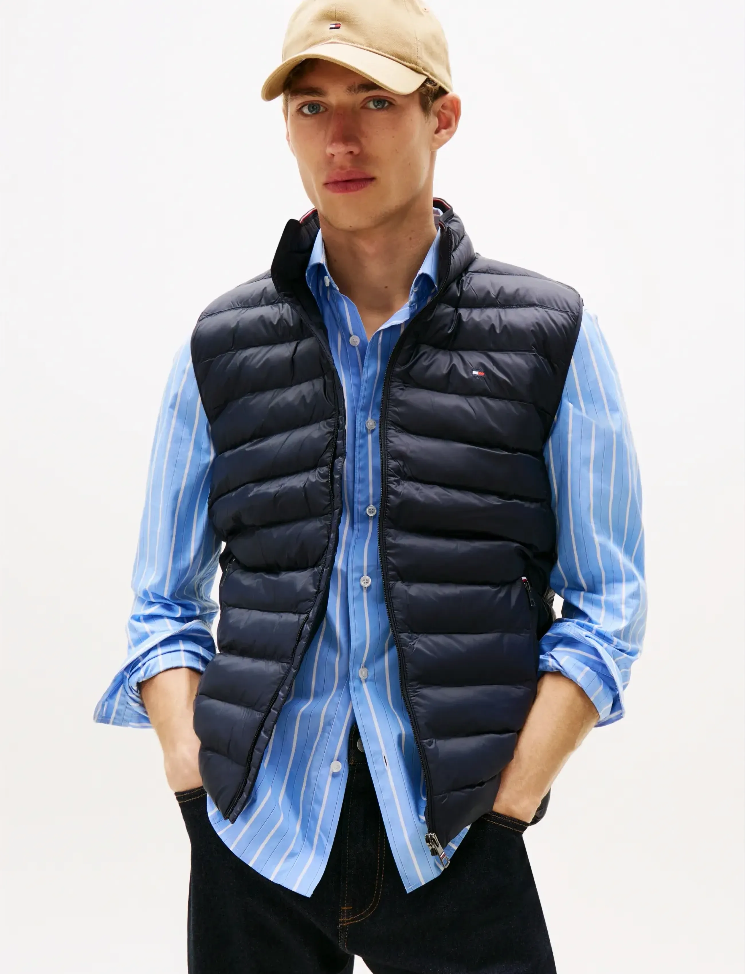 Tommy Hilfiger CORE PACKABLE RECYCLED VEST - Tøj - DESERT SKY / navy