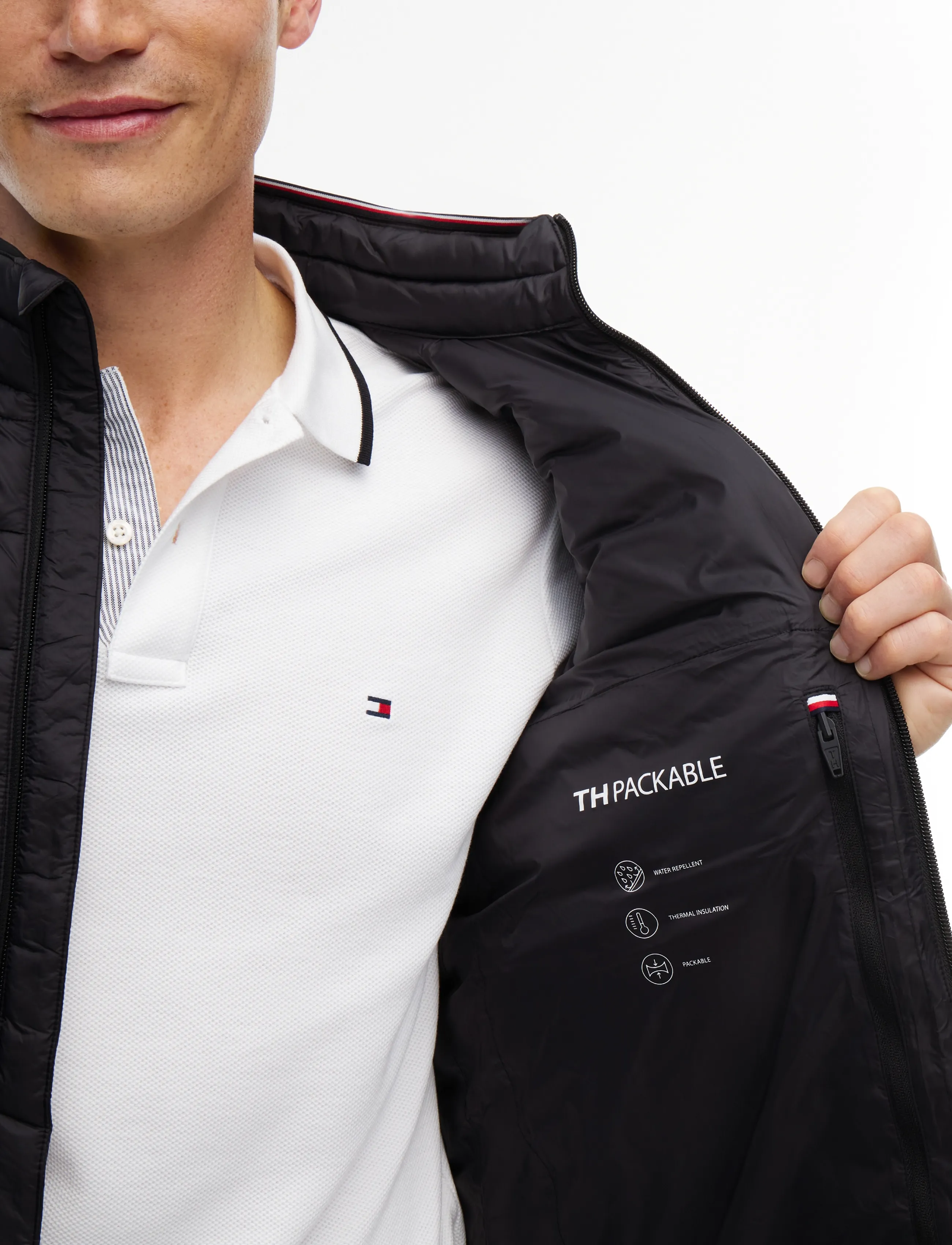 TOMMY HILFIGER Core Packable Recycled Jacket dunjackor herr – bild 5