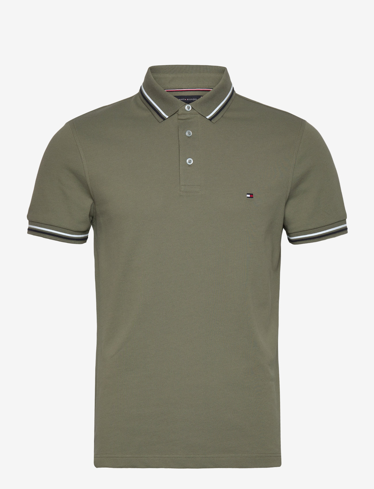 Tommy Hilfiger - TIPPED SLIM FIT SEASONAL POLO - short-sleeved polos - battle green - 1