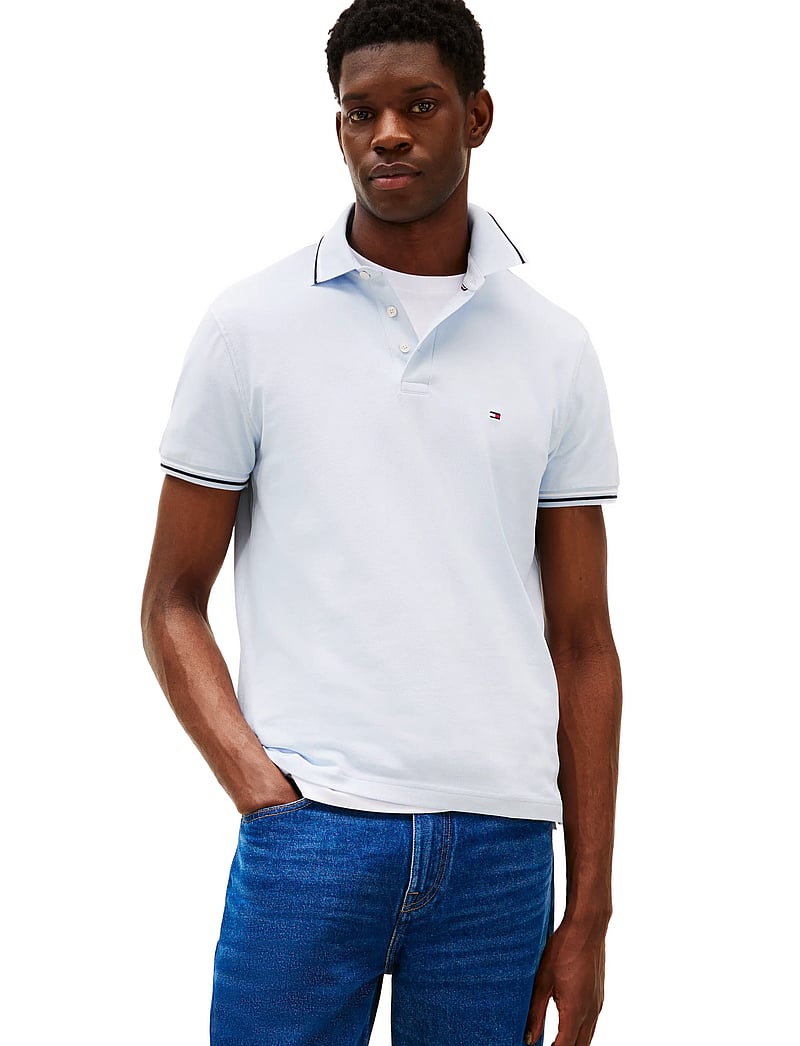 Tommy Hilfiger - TIPPED SLIM FIT SEASONAL POLO - kortärmade pikéer - breezy blue - 0