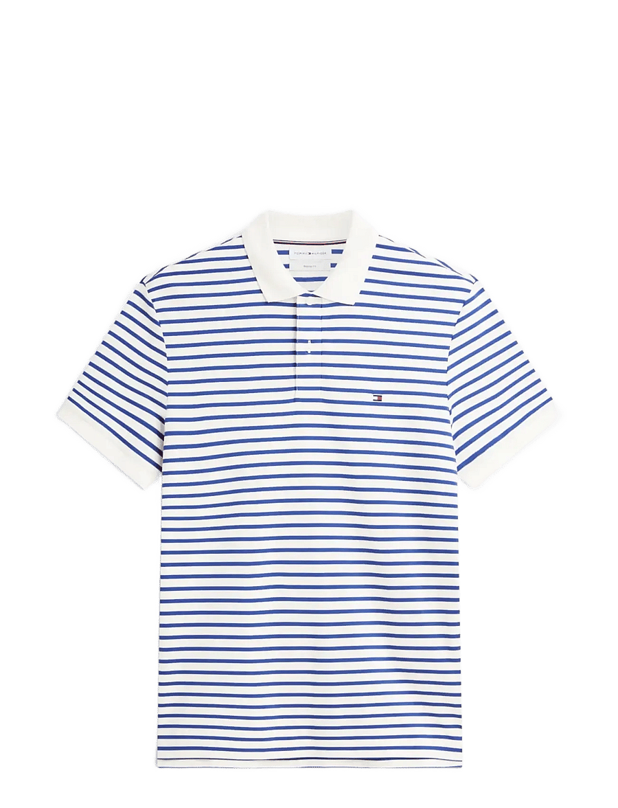 Tommy Hilfiger - LIQUID COTTON REG SEASONAL POLO - kurzärmelig - ivory petal pigment blue - 1