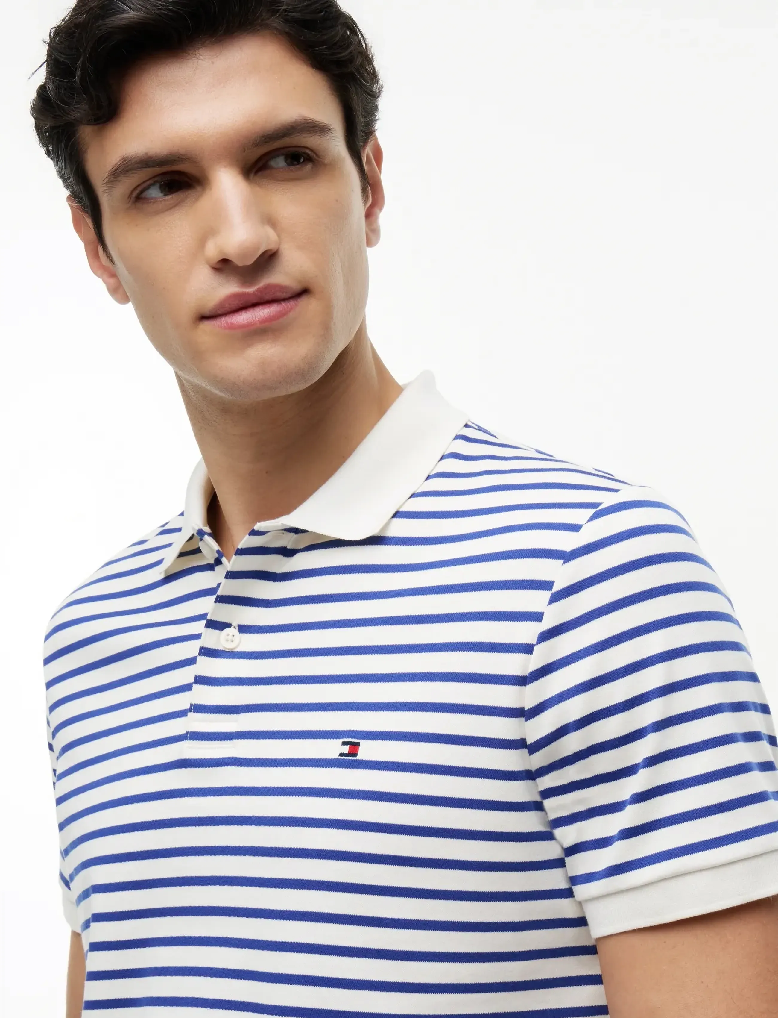 Tommy Hilfiger - LIQUID COTTON REG SEASONAL POLO - kortærmede poloer - ivory petal   pigment blue - 3
