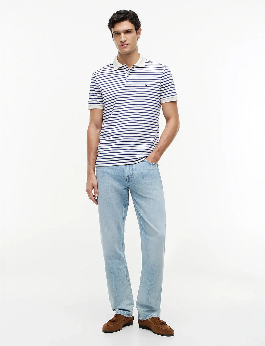 Tommy Hilfiger - LIQUID COTTON REG SEASONAL POLO - kurzärmelig - ivory petal pigment blue - 4
