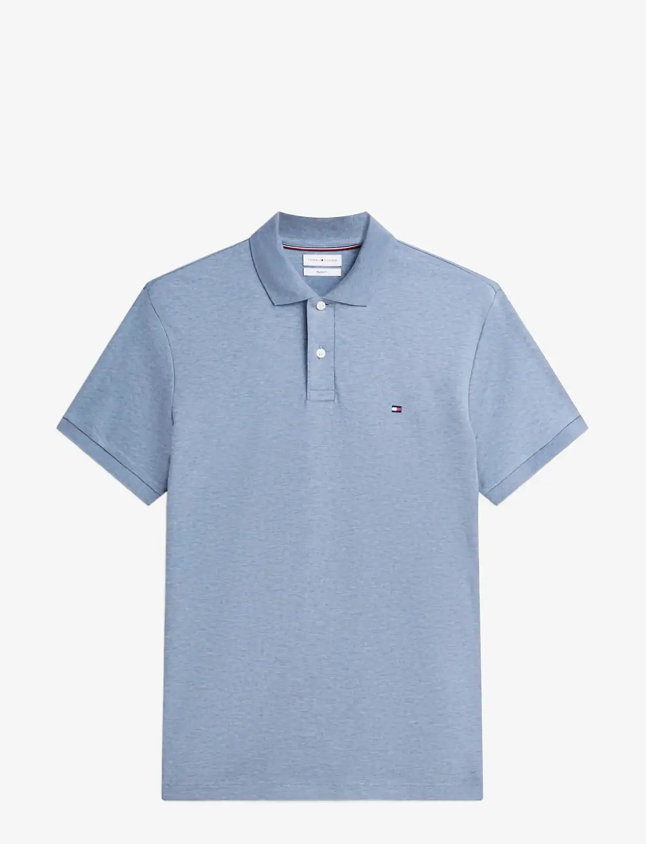 Tommy Hilfiger - LIQUID COTTON REG SEASONAL POLO - kortærmede poloer - heathered blue bros b0802 - 1