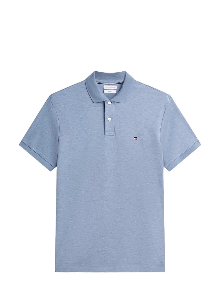 Tommy Hilfiger - LIQUID COTTON REG SEASONAL POLO - kurzärmelig - heathered blue bros b0802 - 1