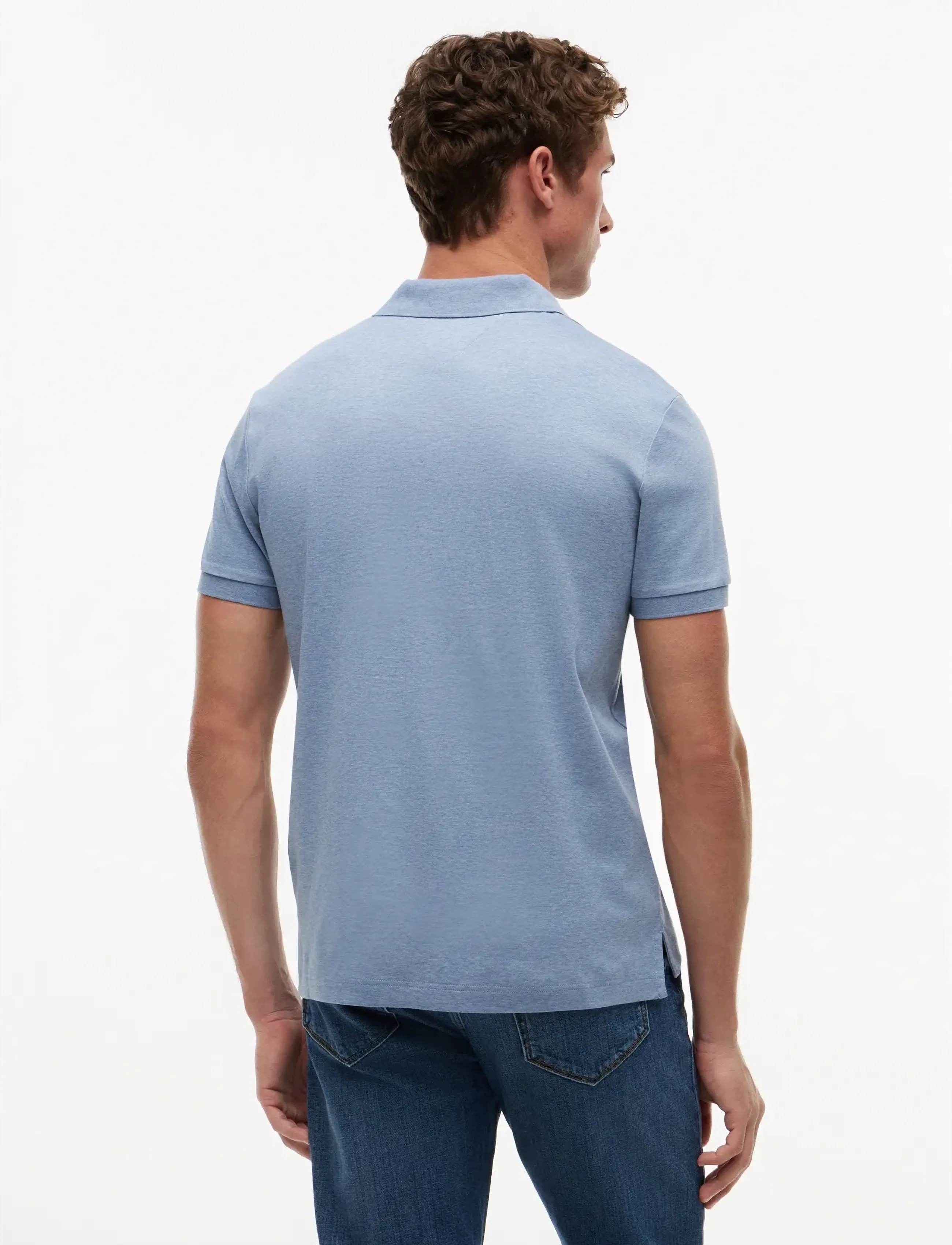 Tommy Hilfiger - LIQUID COTTON REG SEASONAL POLO - lühikeste varrukatega polod - heathered blue bros b0802 - 2