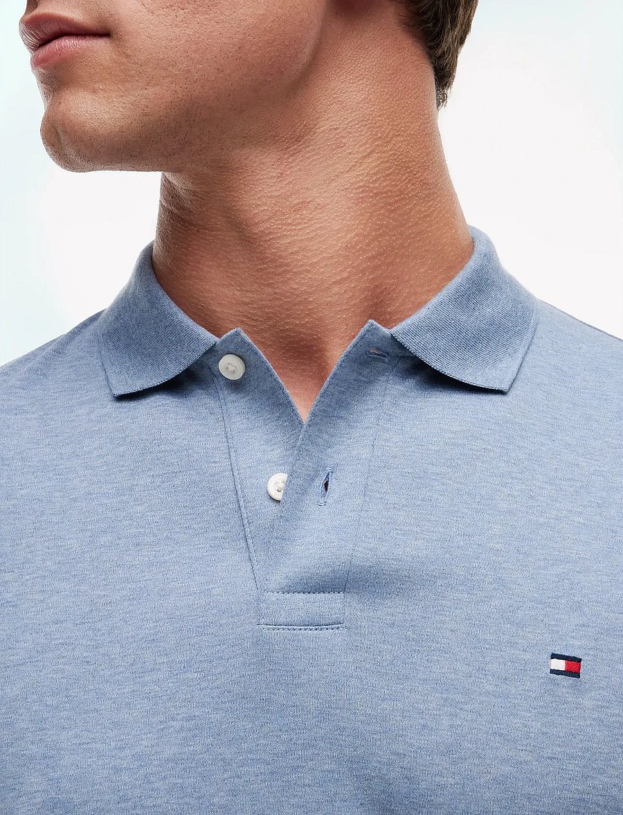 Tommy Hilfiger - LIQUID COTTON REG SEASONAL POLO - kurzärmelig - heathered blue bros b0802 - 3