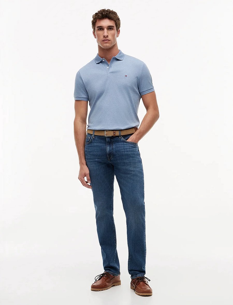 Tommy Hilfiger - LIQUID COTTON REG SEASONAL POLO - kurzärmelig - heathered blue bros b0802 - 4