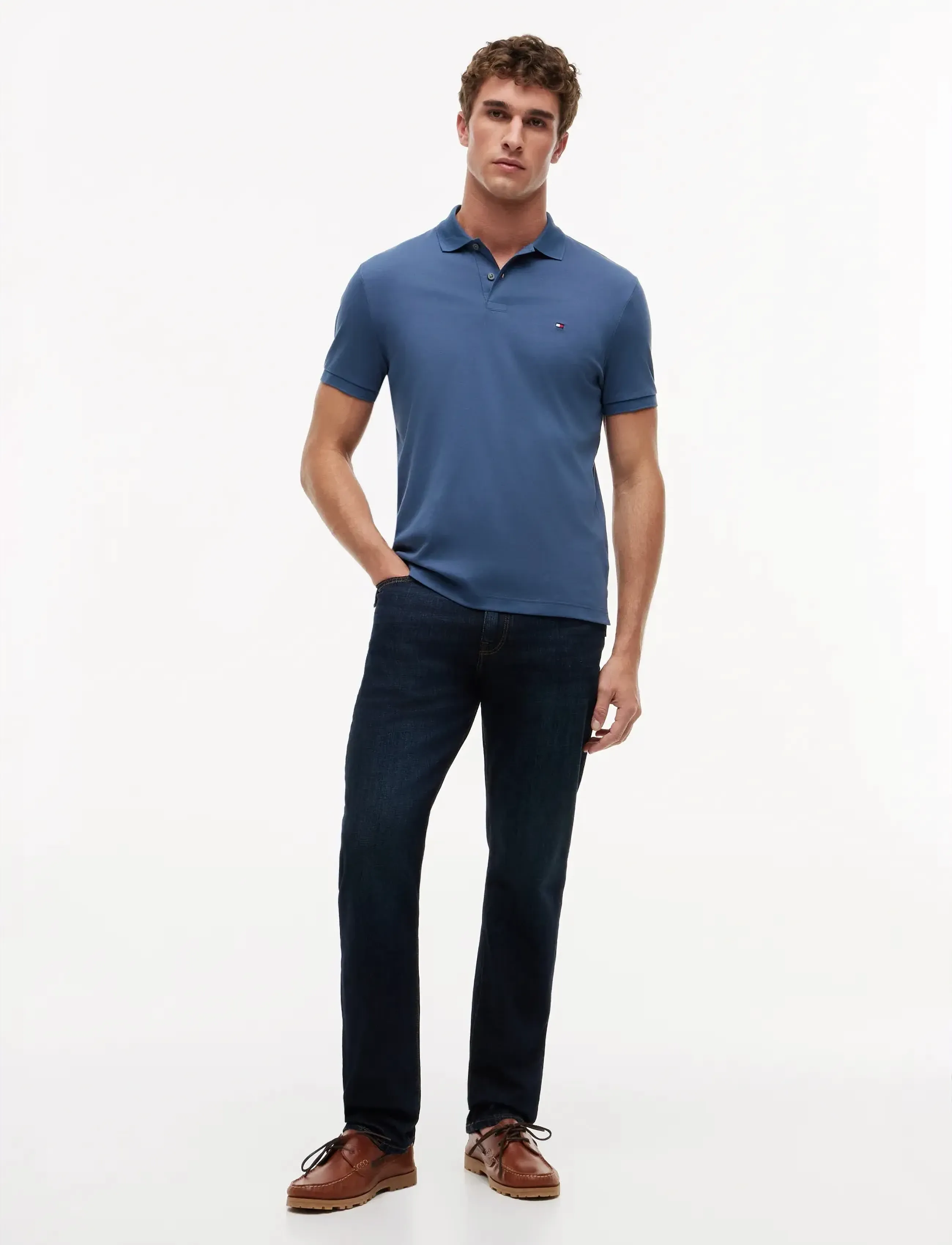 Tommy Hilfiger - LIQUID COTTON REG SEASONAL POLO - kortærmede poloer - aegean sea - 5
