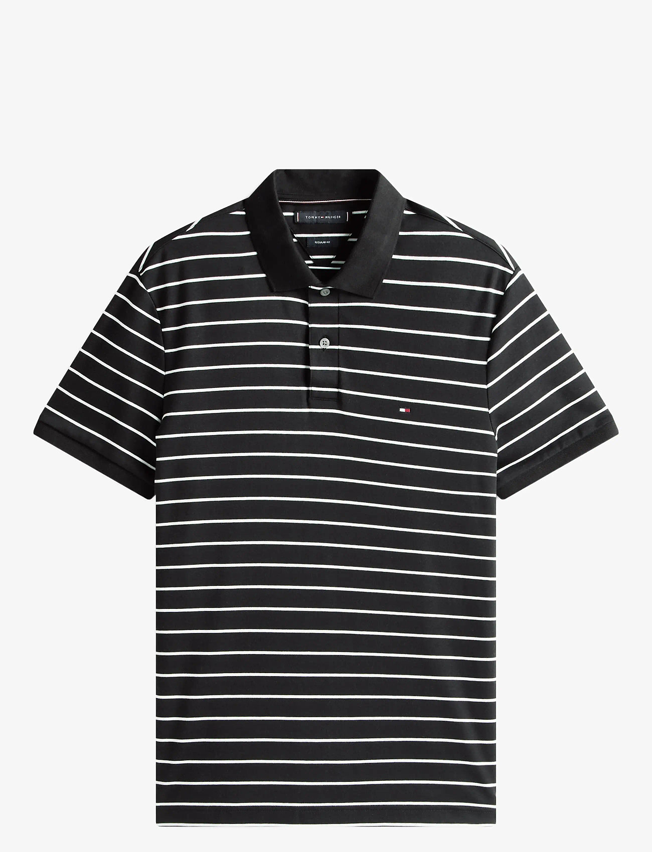 Tommy Hilfiger - LIQUID COTTON REG SEASONAL POLO - kortærmede poloer - black / white - 1