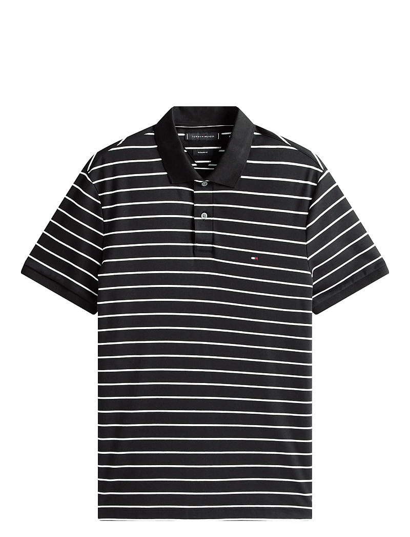 Tommy Hilfiger - LIQUID COTTON REG SEASONAL POLO - kortærmede poloer - black / white - 1