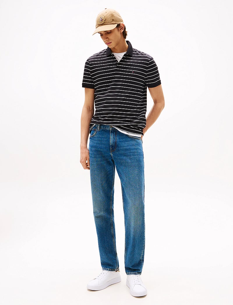 Tommy Hilfiger - LIQUID COTTON REG SEASONAL POLO - kortærmede poloer - black / white - 2