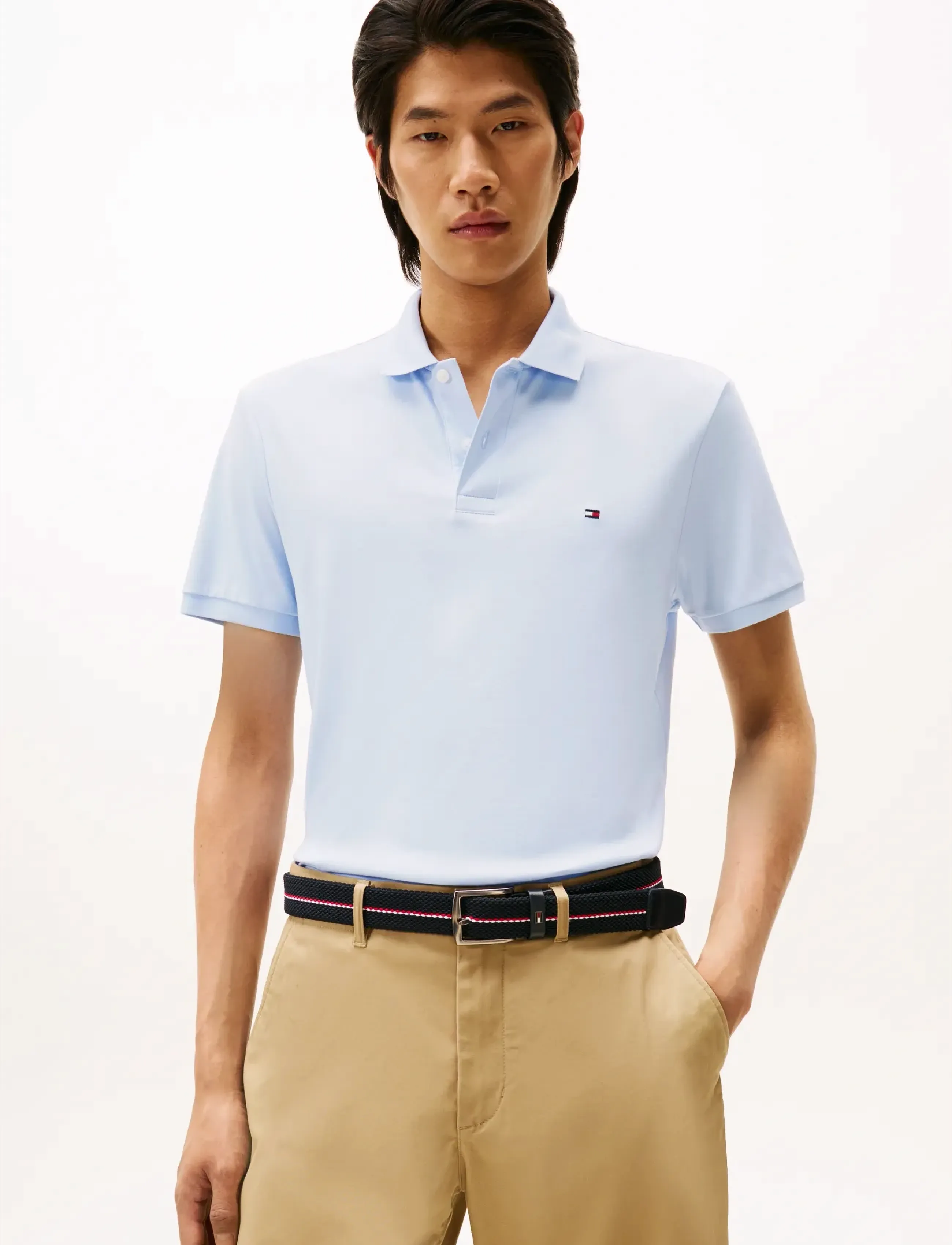Tommy Hilfiger Soft Touch Interlock Reg Polo, Mænd, Polo Shirt, Blå, Str: XXL